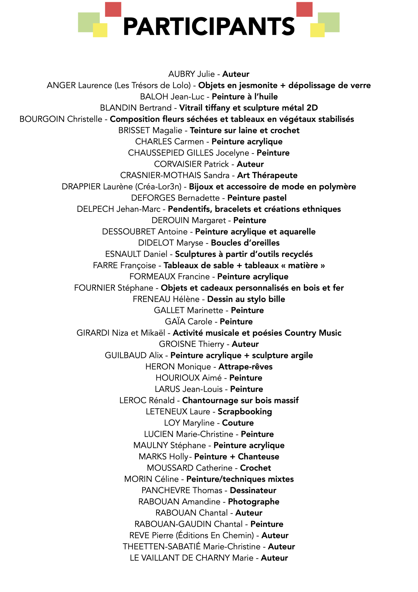 Participants 2026